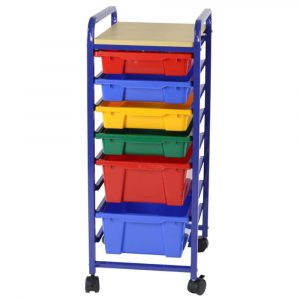 Greenbean - Roll & Multi-Coloured Storage Bin Organiser - 6 Bins