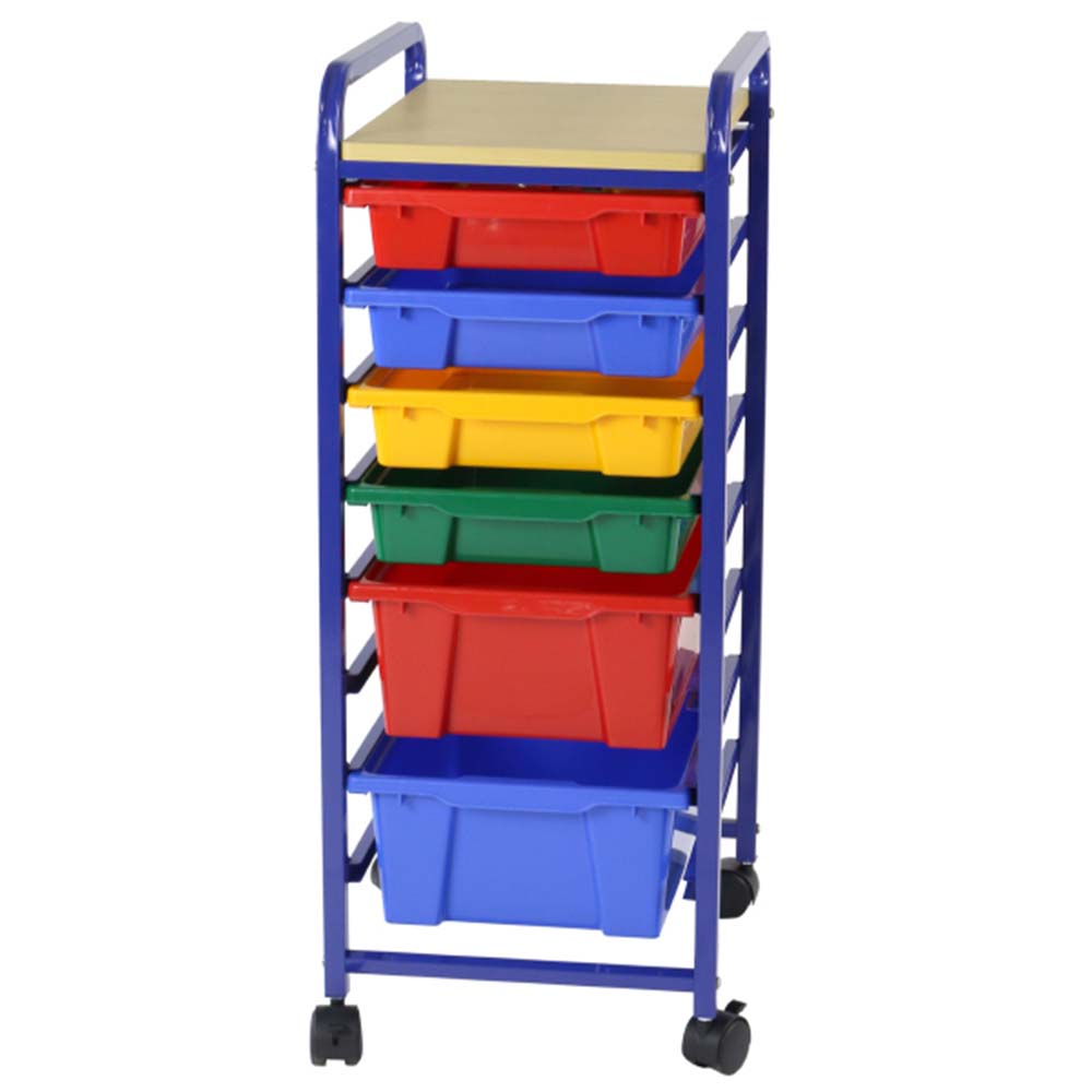Greenbean - Roll & Multi-Coloured Storage Bin Organiser - 6 Bins
