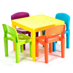 Greenbean - Childrens Furniture - Table & 4 Multi-Coloured Chairs