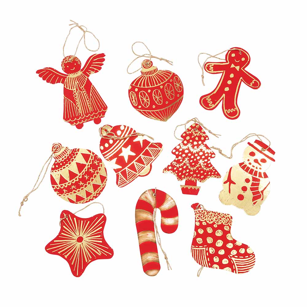 Anthony Peters - Christmas Shapes Scratch Art Sheets: 50 Pieces - Image 2