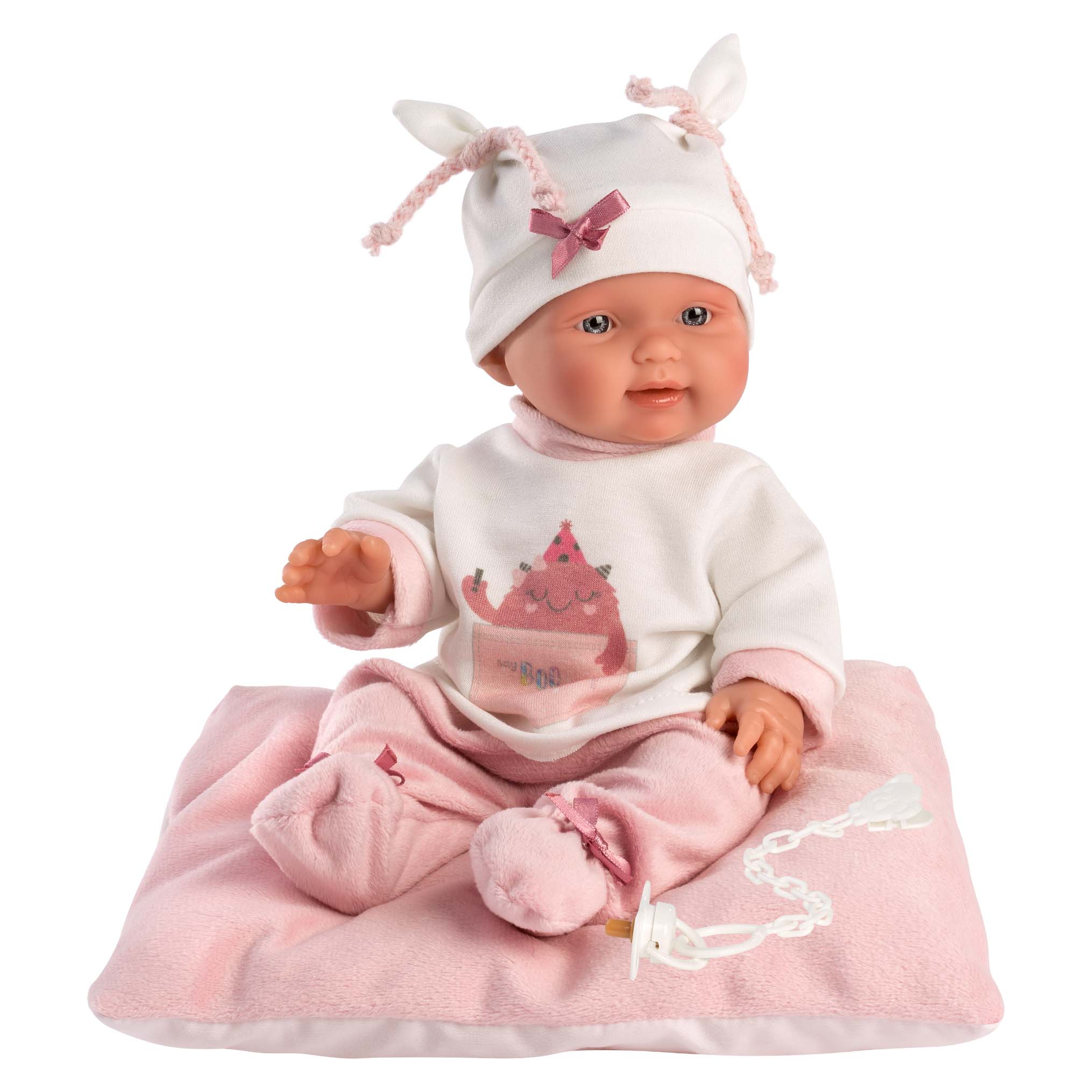 Llorens - Newborn Baby Girl Doll with Cushion, Clothing & Accessories: Bebita - 26cm - Image 2
