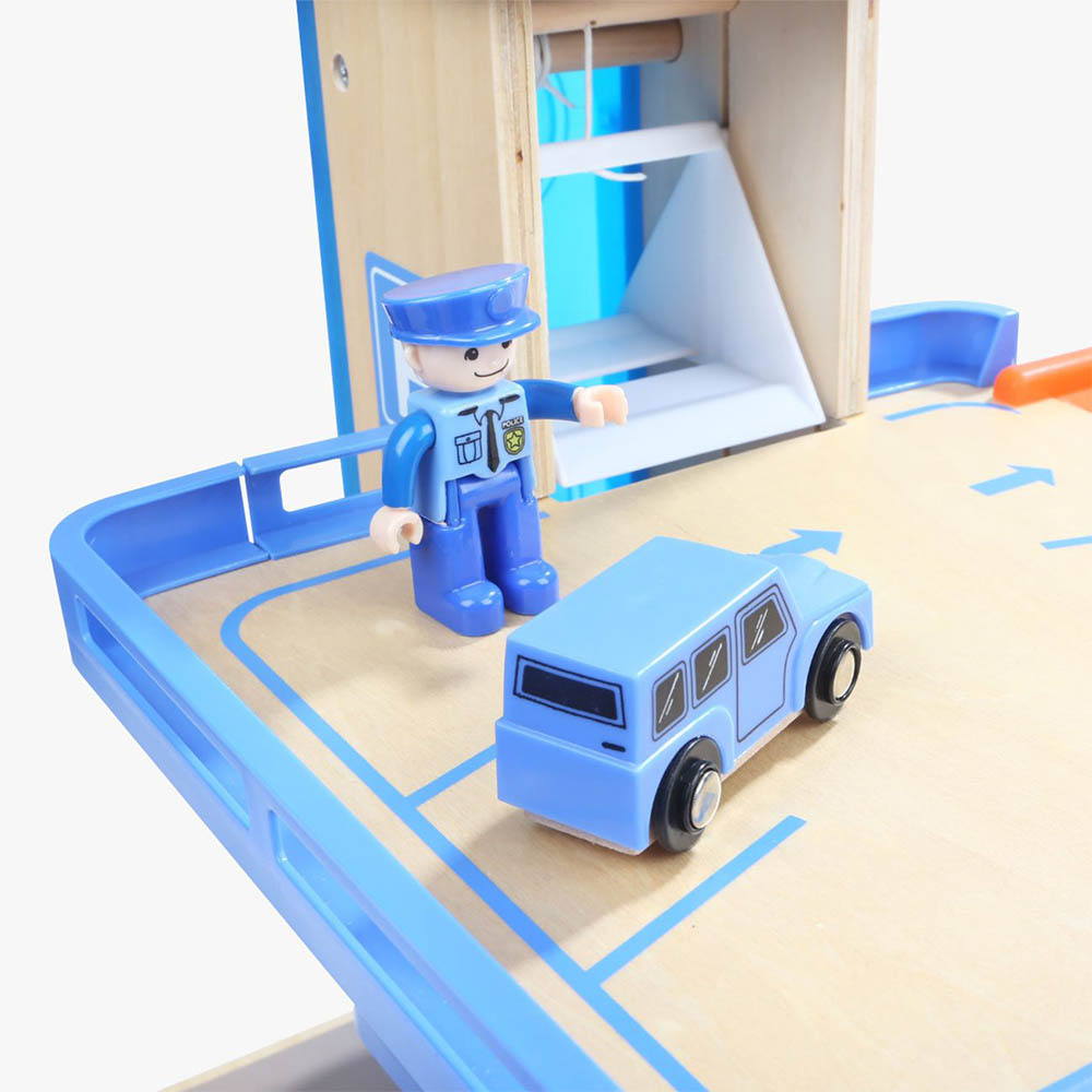 TopBright - Wooden Parking Garage Playset - 3-Level Car Ramp Toy with Cars - Image 5