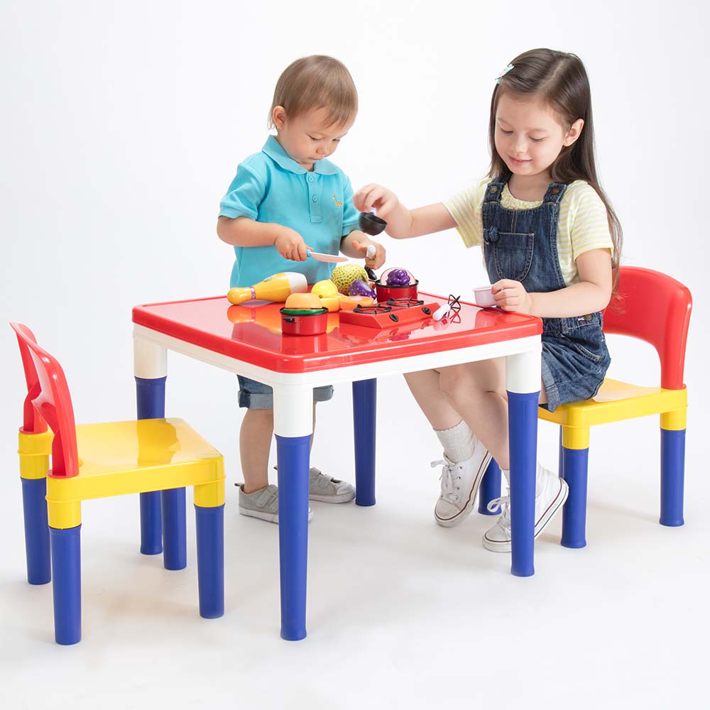 Greenbean - Childrens Furniture - Table & 4 Multi-Coloured Chairs - Image 2