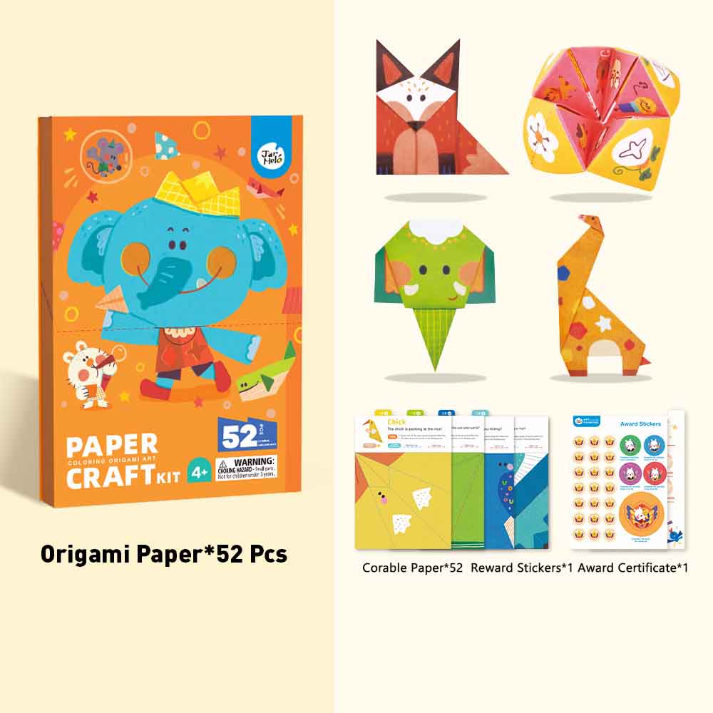 Jar Meló - Animal Origami Paper Craft Set - Step-by-Step Folding Activity for Kids - Image 2