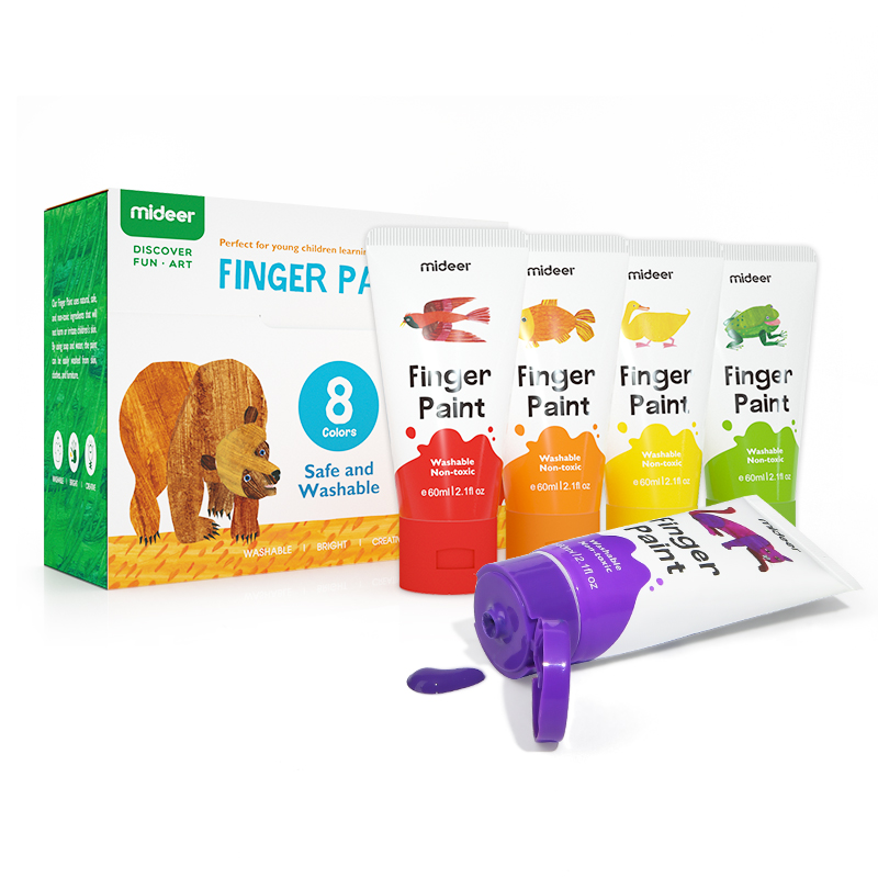 Mideer - Finger Paint Tube Set - 8 Colours