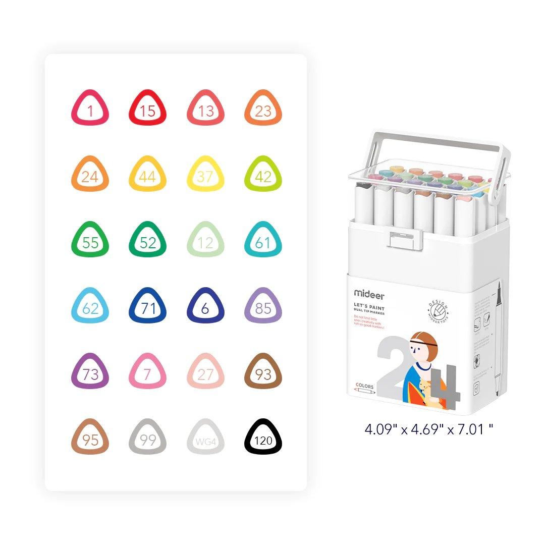 Mideer - Dual Tip Marker - 24 Colours - Image 5