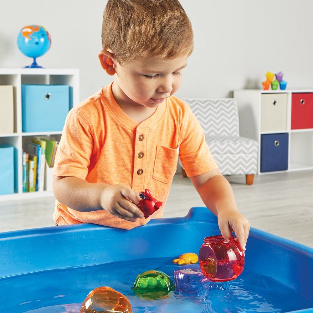 Learning Resources - Peekaboo Fishbowl Friends: Counting Colour Sorting Toy for Toddlers