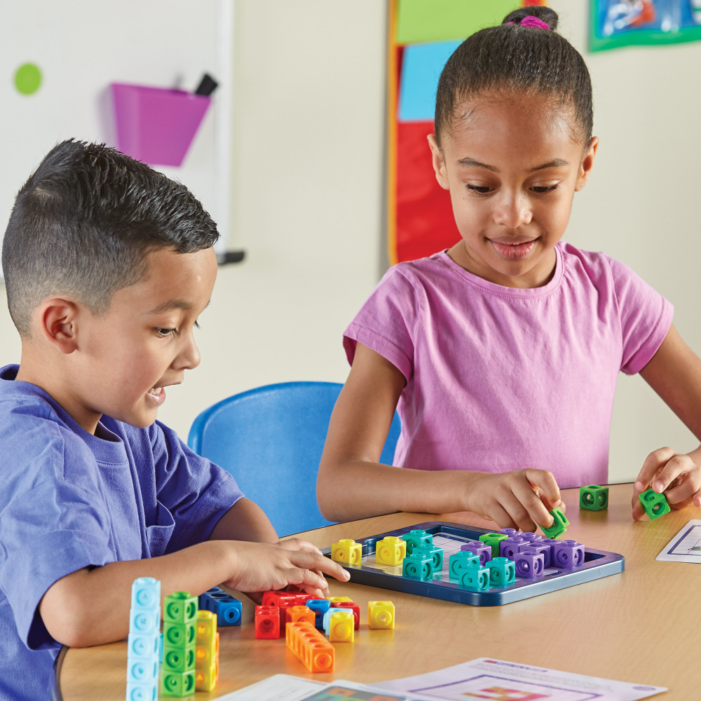 Learning Resources - MathLink® Cubes Brain Puzzle Challenge - STEM Game - 80pcs - Image 2