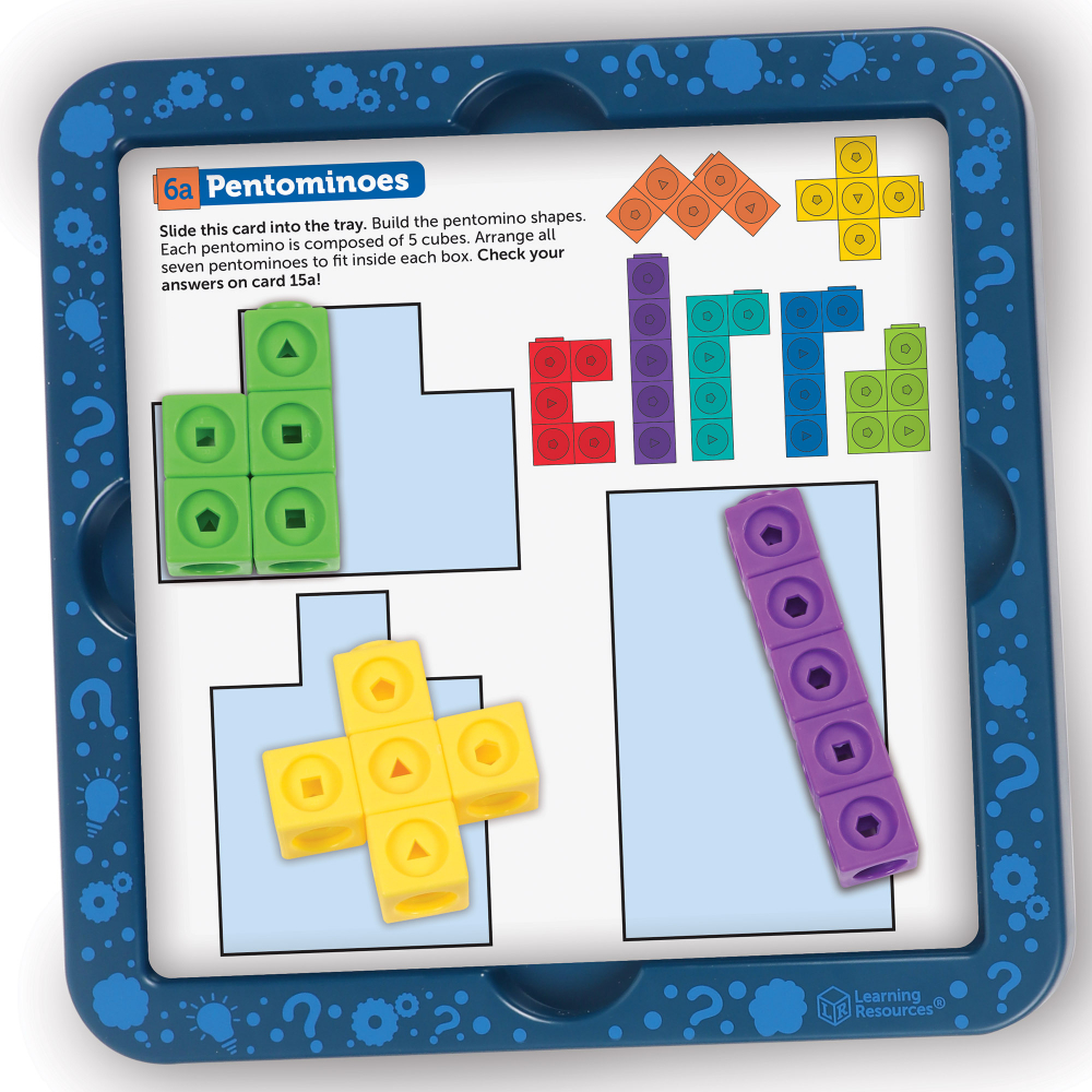 Learning Resources - MathLink® Cubes Brain Puzzle Challenge - STEM Game - 80pcs - Image 4