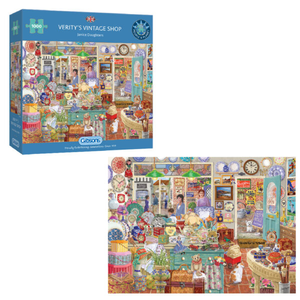 Gibsons - Veritys Vintage Shop - 1000 Piece Jigsaw Puzzle | Lets Learn Kidz