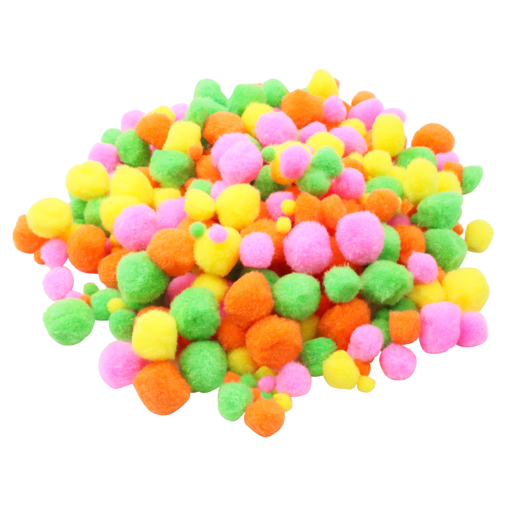 Anthony Peters - 1-3cm Acrylic Neon Pom Poms (Assorted Colours): 300 Pieces - Image 2
