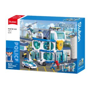 Sluban Building Set: Metropolis Pull Back - Central Police Station - 686 Pieces