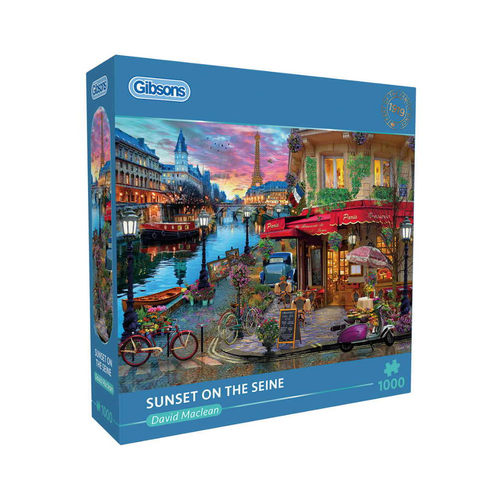 Gibsons - Sunset on the Seine - 1000 Piece Jigsaw Puzzle | Lets Learn Kidz