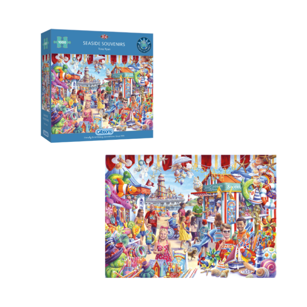 Gibsons - Seaside Souvenirs - 1000 Piece Jigsaw Puzzle | Lets Learn Kidz