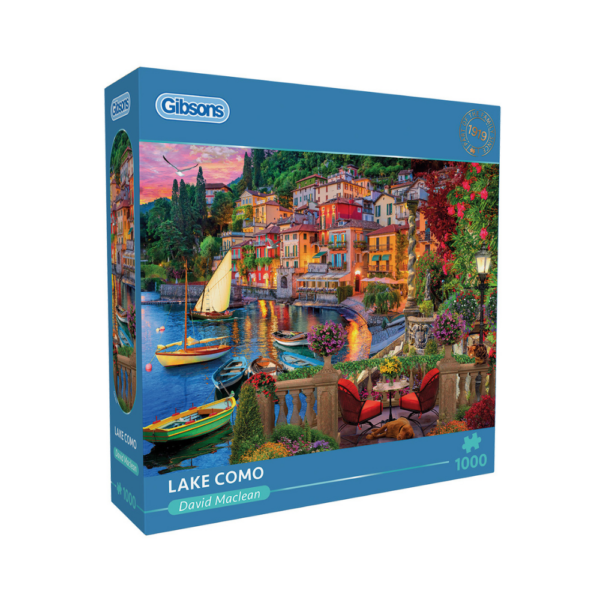 Gibsons - Lake Como - 1000 Piece Jigsaw Puzzle | Lets Learn Kidz