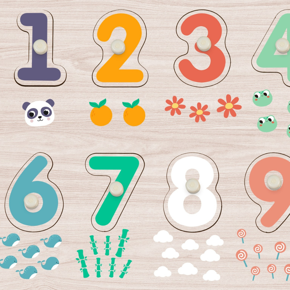 hi Pando - Wooden Peg Puzzle - Number 1-10 - 11pcs - Image 4