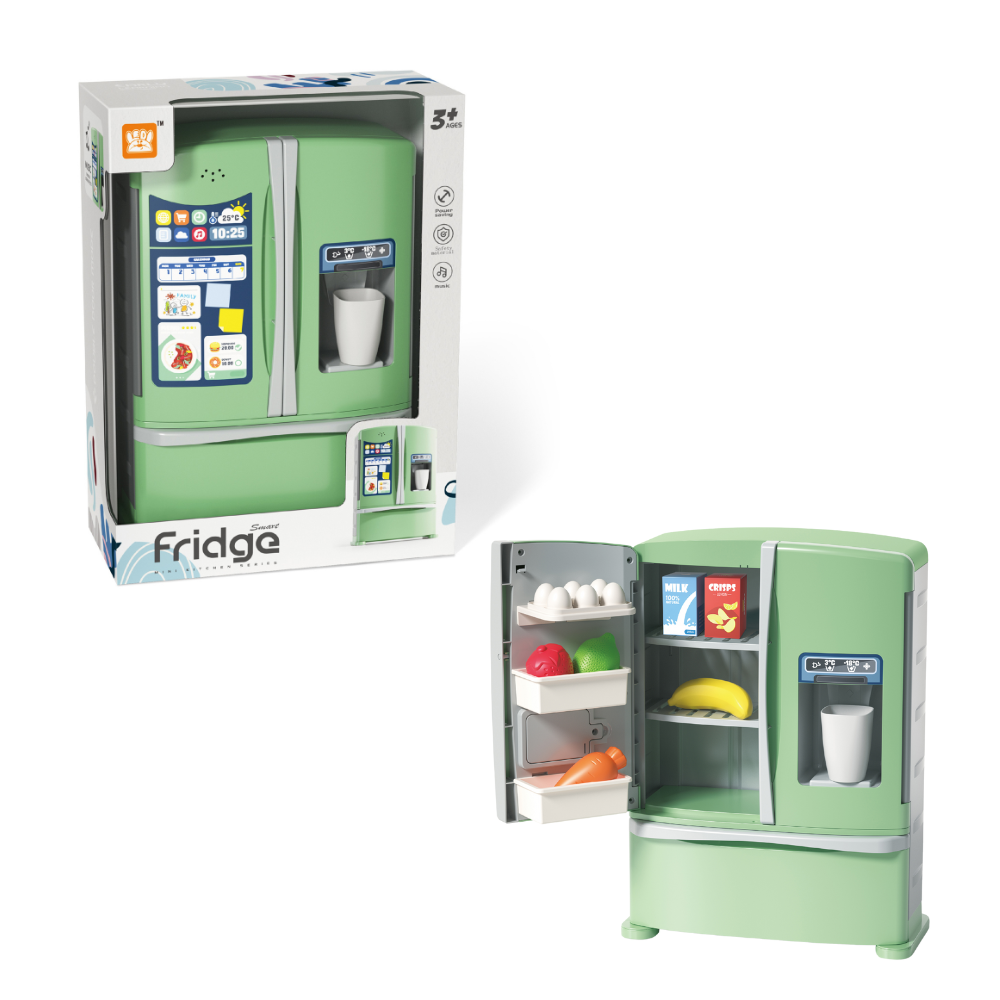 Pretend & Play Refrigerator with Sound Effects & Ice Dispenser - Green - Image 2