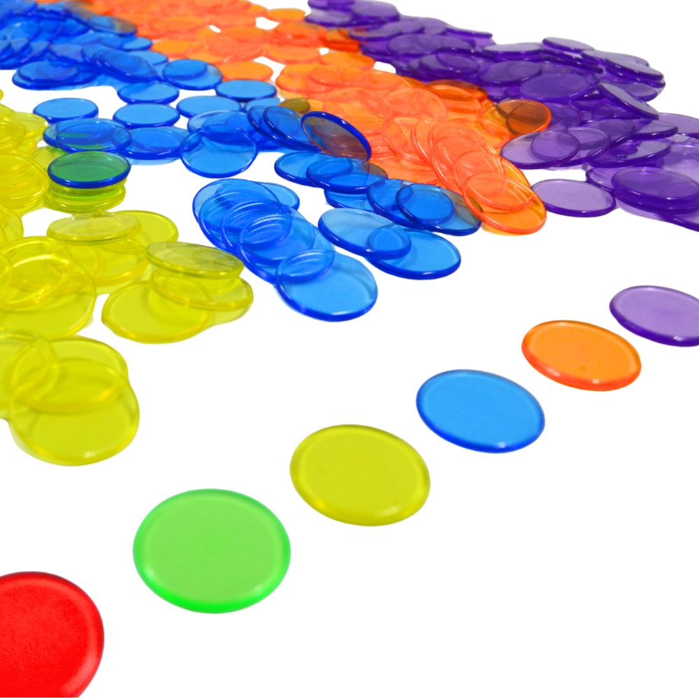 Greenbean - Translucent Round Counters - 6 Colours, 25mm, 500pcs | Lets ...