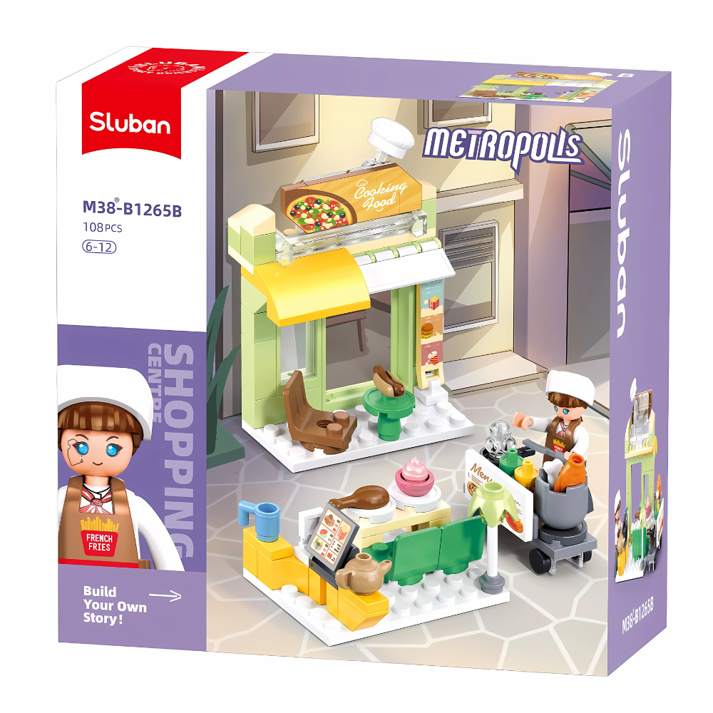 Sluban Building Set: Metropolis - Fast Food Shop - 108 Pieces - Image 2