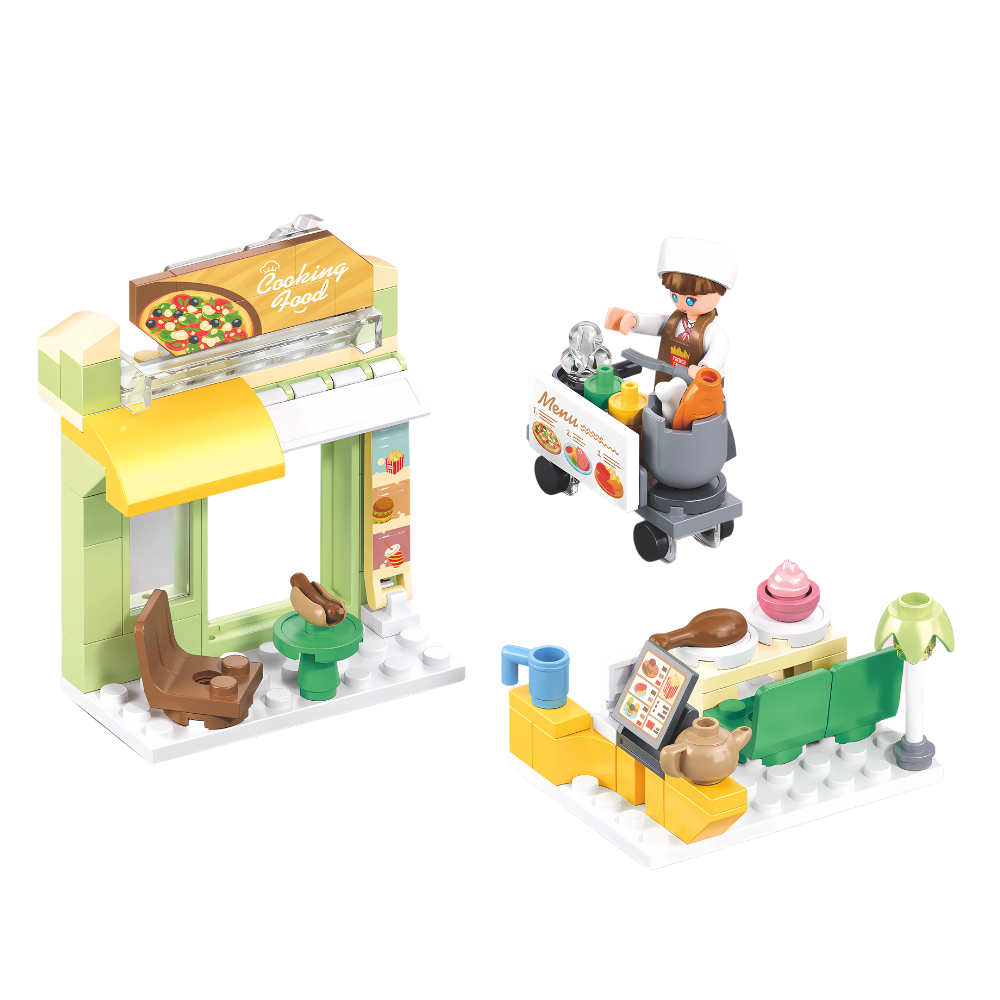 Sluban Building Set: Metropolis - Fast Food Shop - 108 Pieces - Image 3