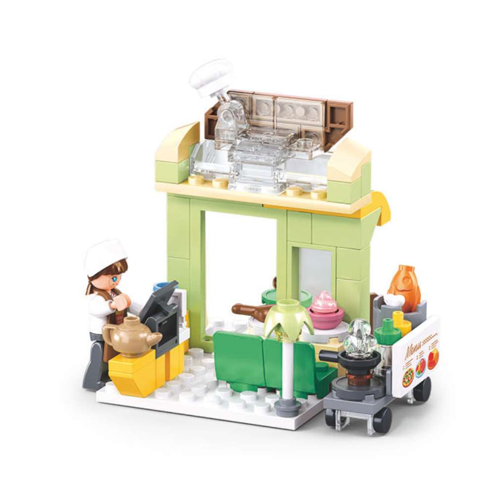 Sluban Building Set: Metropolis - Fast Food Shop - 108 Pieces - Image 4