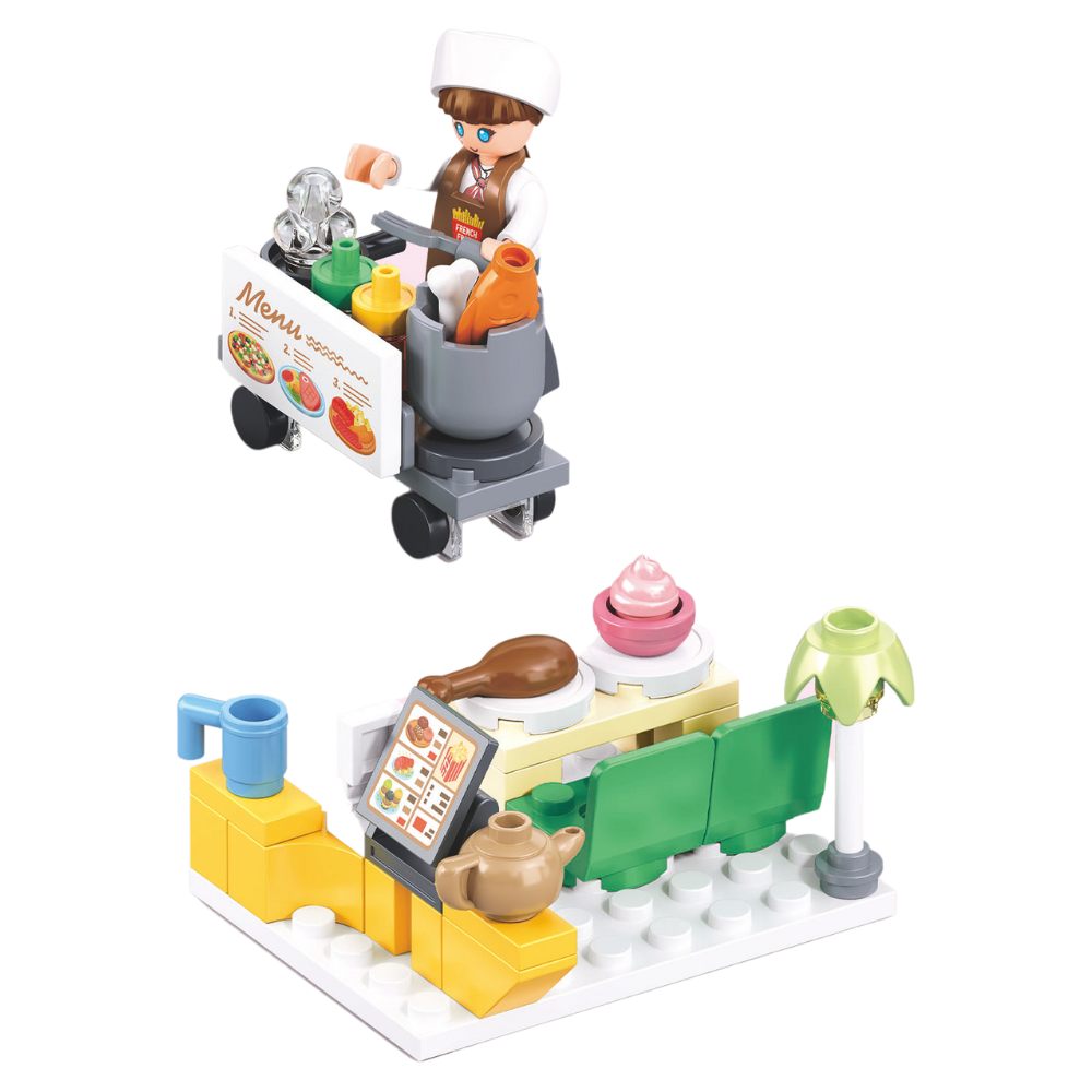 Sluban Building Set: Metropolis - Fast Food Shop - 108 Pieces - Image 6