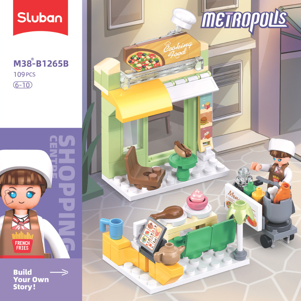 Sluban Building Set: Metropolis - Fast Food Shop - 108 Pieces - Image 7