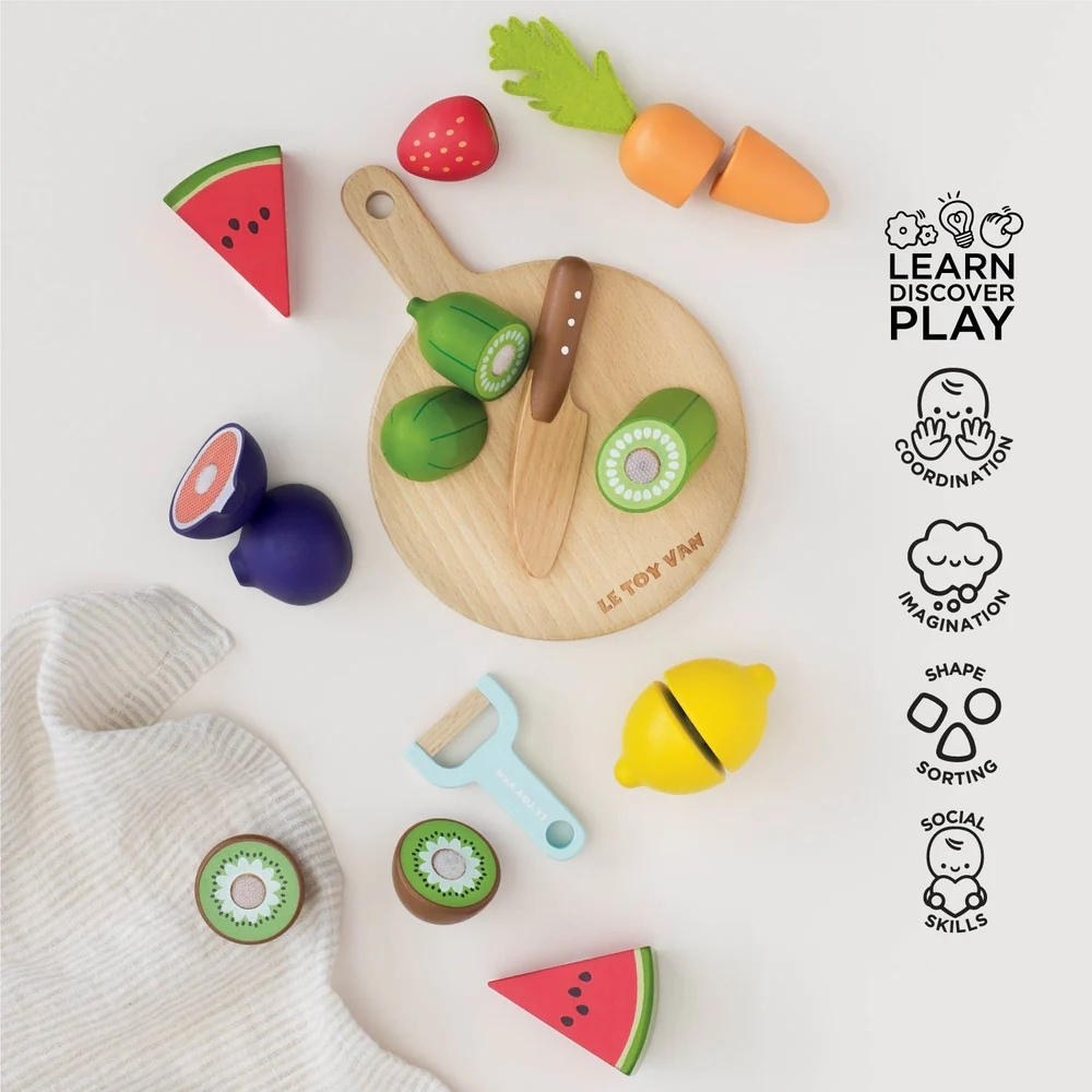 Le Toy Van - Wooden Chopping Board & Sliceable Play Food - Image 6