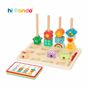 hi Pando - Wooden Sequencing Bead Game - 30pcs