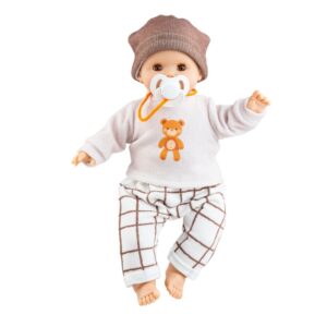 Paola Reina Dolls: Crying Baby Doll with Clothing & Pacifier: Alex - 36cm