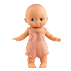 Paola Reina Dolls: Mini Panchas Baby Doll in Salmon Jumpsuit - 27cm
