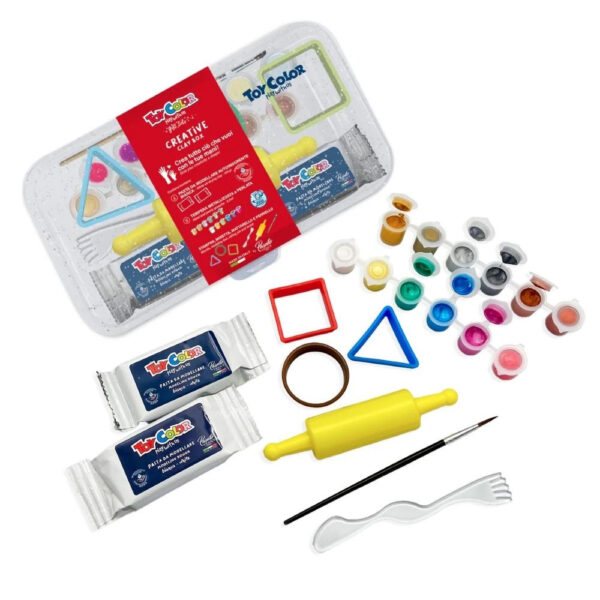 Toy Color - Creative Clay Box - Modelling Dough & Painting Kit with ...