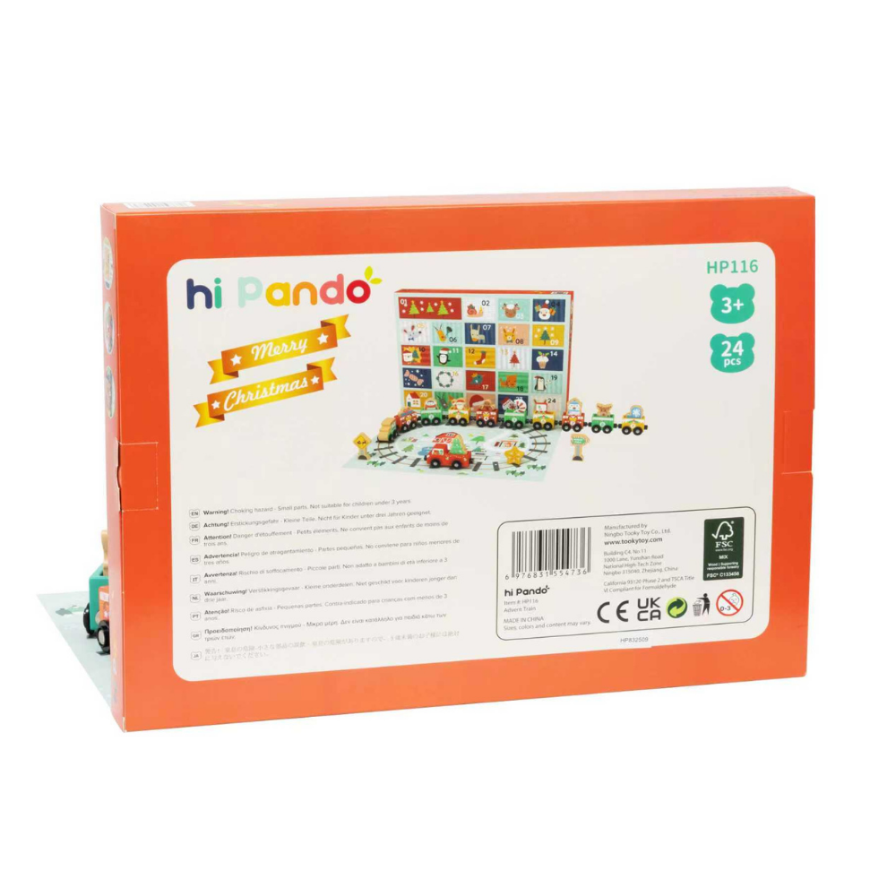 hi Pando - Wooden Train Set Advent Calendar - 24 Pieces - Image 4