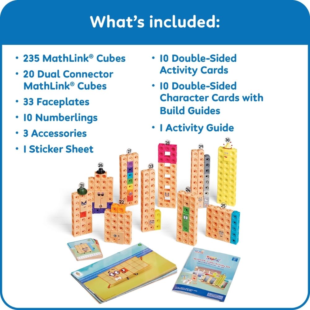 Hand2Mind - MathLink® Cubes Numberblocks® 21-30 Activity Set - Image 10