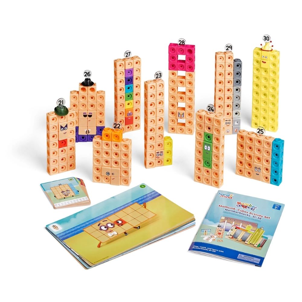 Hand2Mind - MathLink® Cubes Numberblocks® 21-30 Activity Set - Image 9