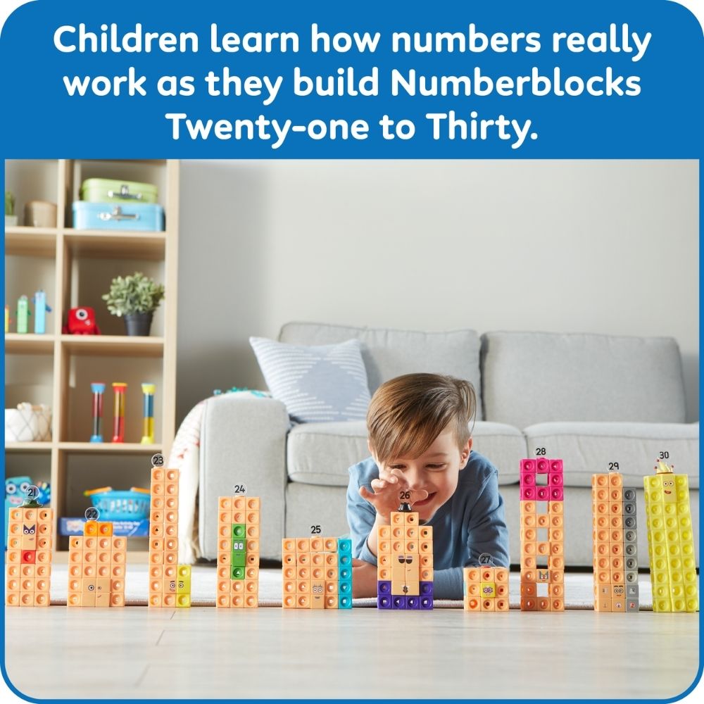Hand2Mind - MathLink® Cubes Numberblocks® 21-30 Activity Set - Image 2