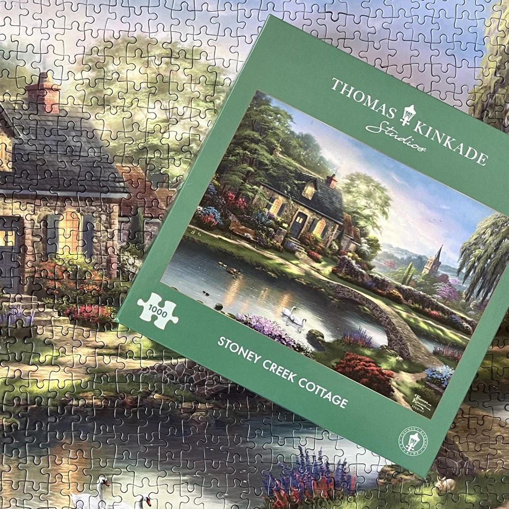 Gibsons - Thomas Kinkade: Stoney Creek Cottage - 1000 Piece Jigsaw Puzzle - Image 5