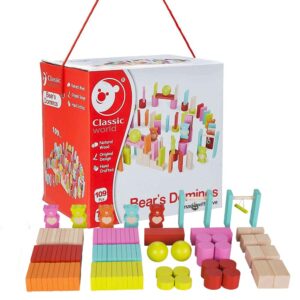 Classic World - Bear's Wooden Dominoes - 109pcs