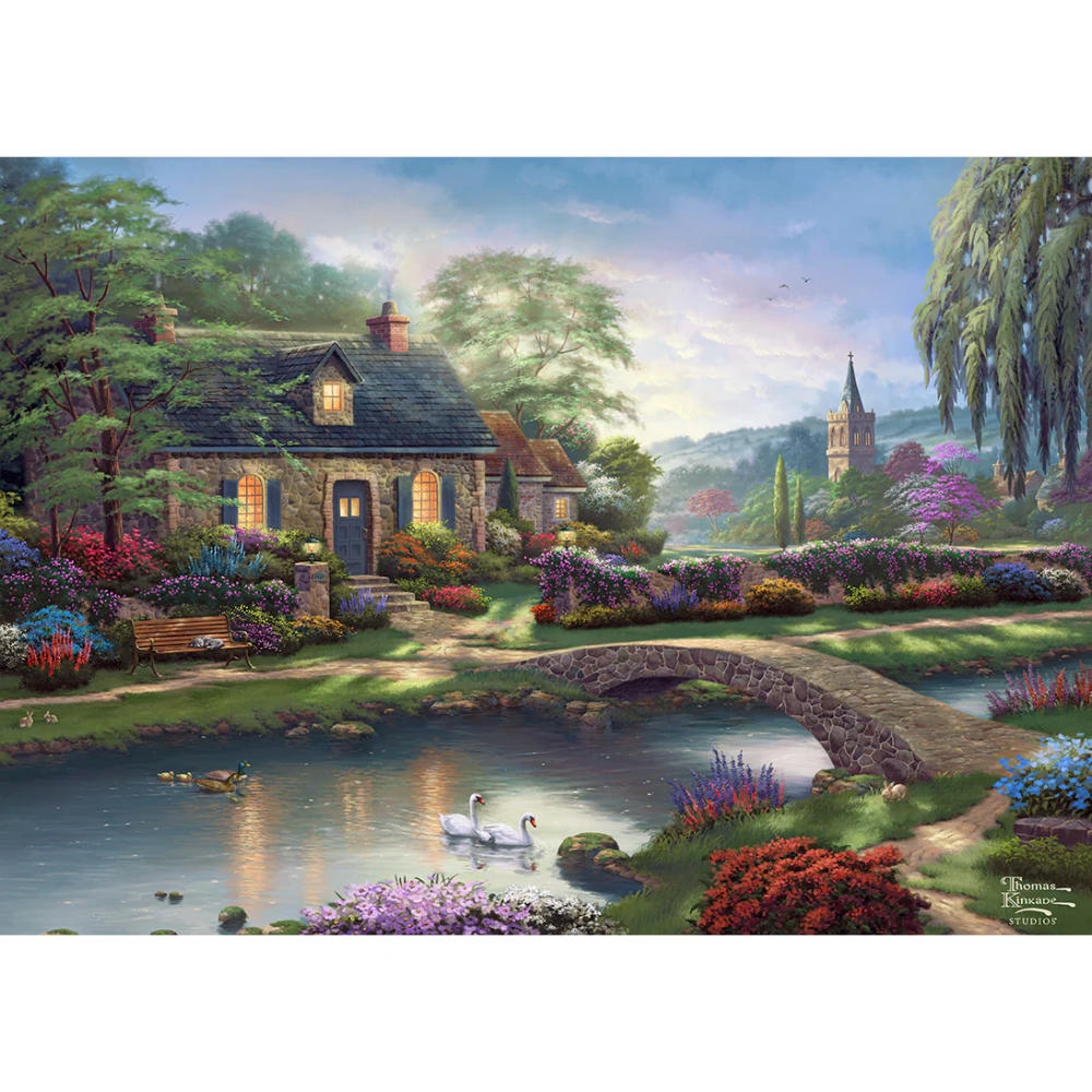 Gibsons - Thomas Kinkade: Stoney Creek Cottage - 1000 Piece Jigsaw Puzzle - Image 2