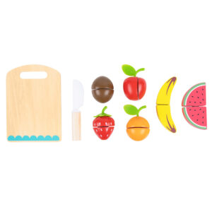 TookyToy - Pretend Play Wooden Cutting Fruits Toy Set