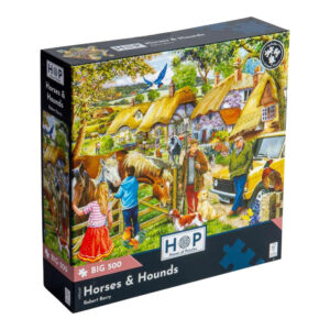 House of Puzzles - Horses & Hounds - XL Pieces - 500 Piece Jigsaw Puzzle