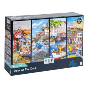 House of Puzzles - Days At The Dock - 4 x 500 Piece Jigsaw Puzzles