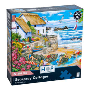 House of Puzzles - Seaspray Cottages - XL Pieces - 500 Piece Jigsaw Puzzle