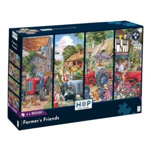 House of Puzzles - Farmers Friends - 4 x XL Pieces - 250 Piece Jigsaw Puzzles