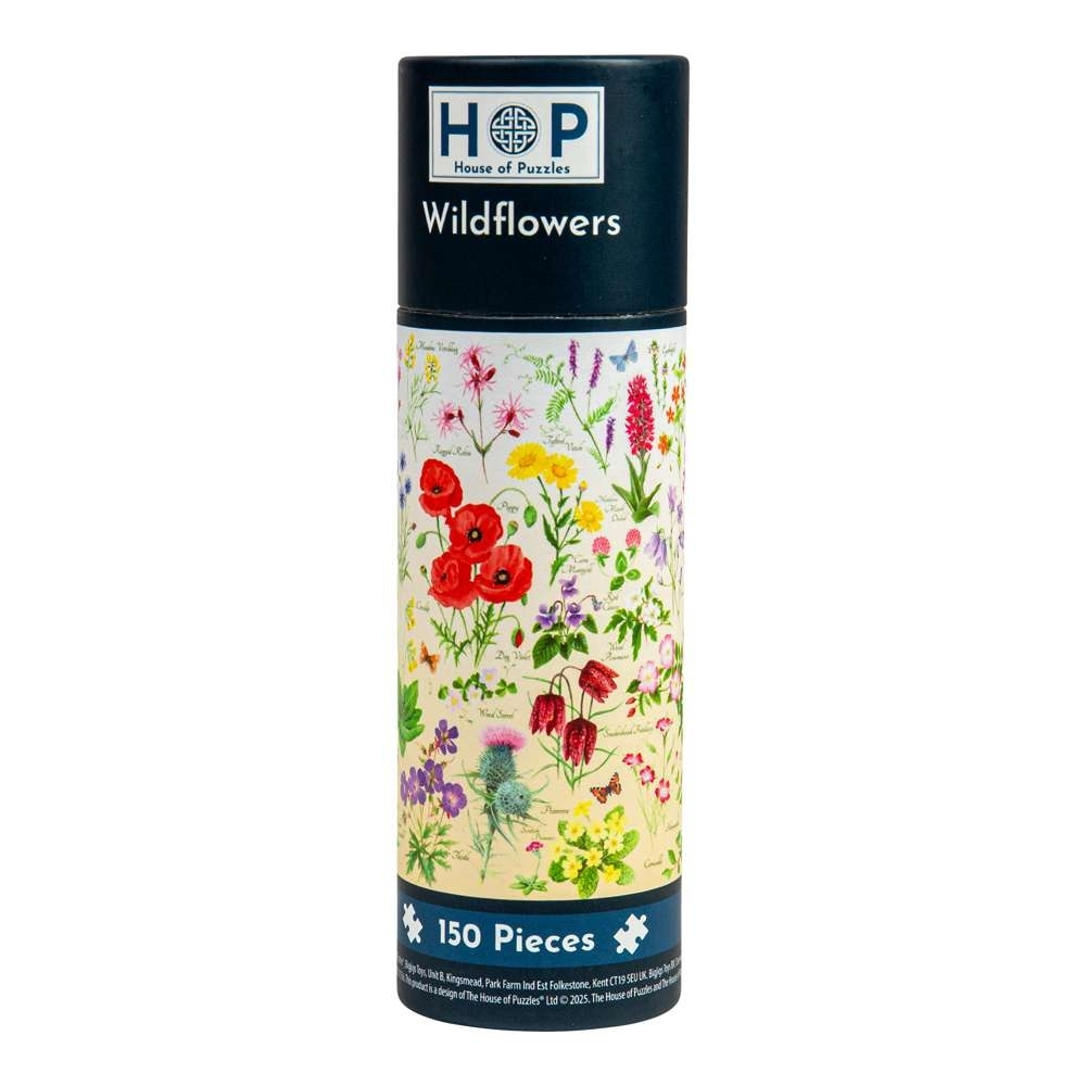 House of Puzzles - Wildflowers - Puzzle Tube - 150 Piece Jigsaw Puzzle