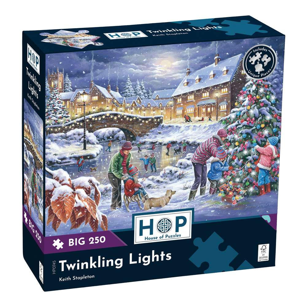 House of Puzzles - Twinkling Lights - XL Pieces - 250 Piece Jigsaw Puzzle