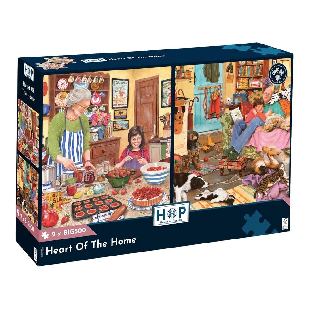 House of Puzzles - Heart Of The Home - 2 x XL Pieces - 500 Piece Jigsaw Puzzles