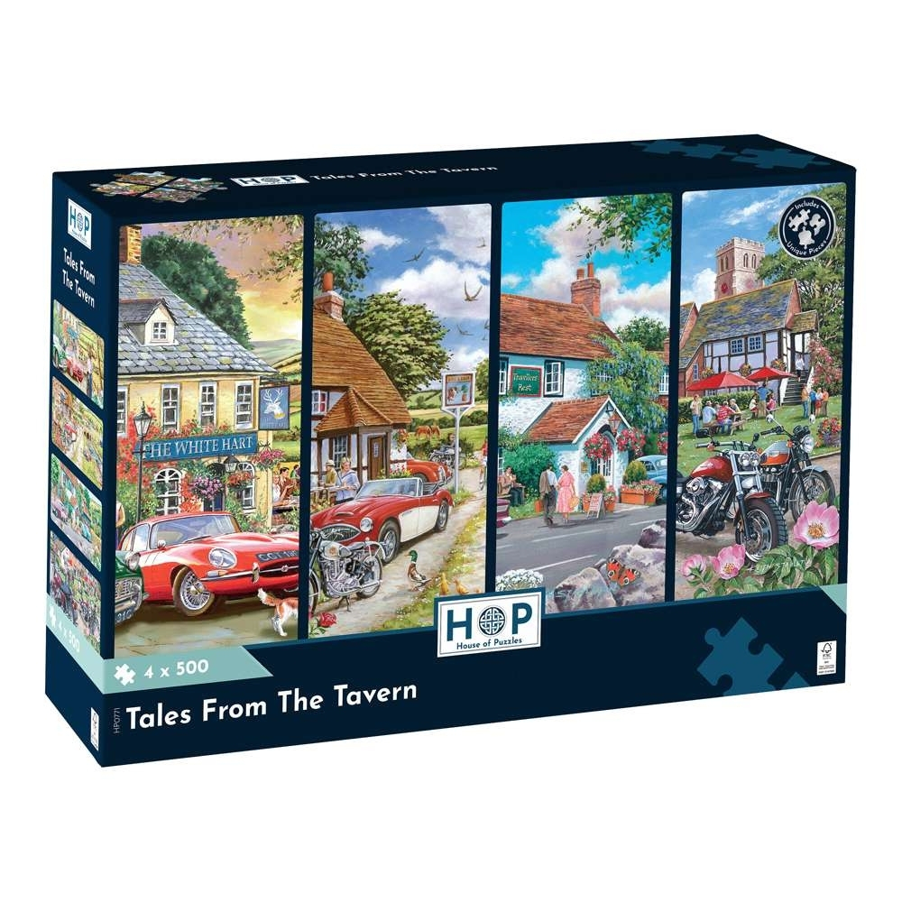 House of Puzzles - Tales From The Tavern - 4 x 500 Piece Jigsaw Puzzles