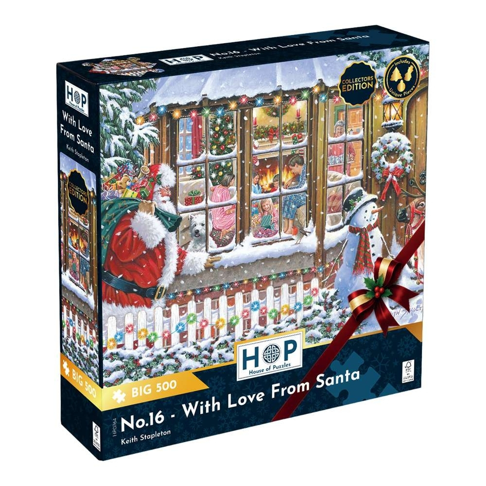 House of Puzzles - No.16 - With Love From Santa - XL Pieces - 500 Piece Jigsaw Puzzle