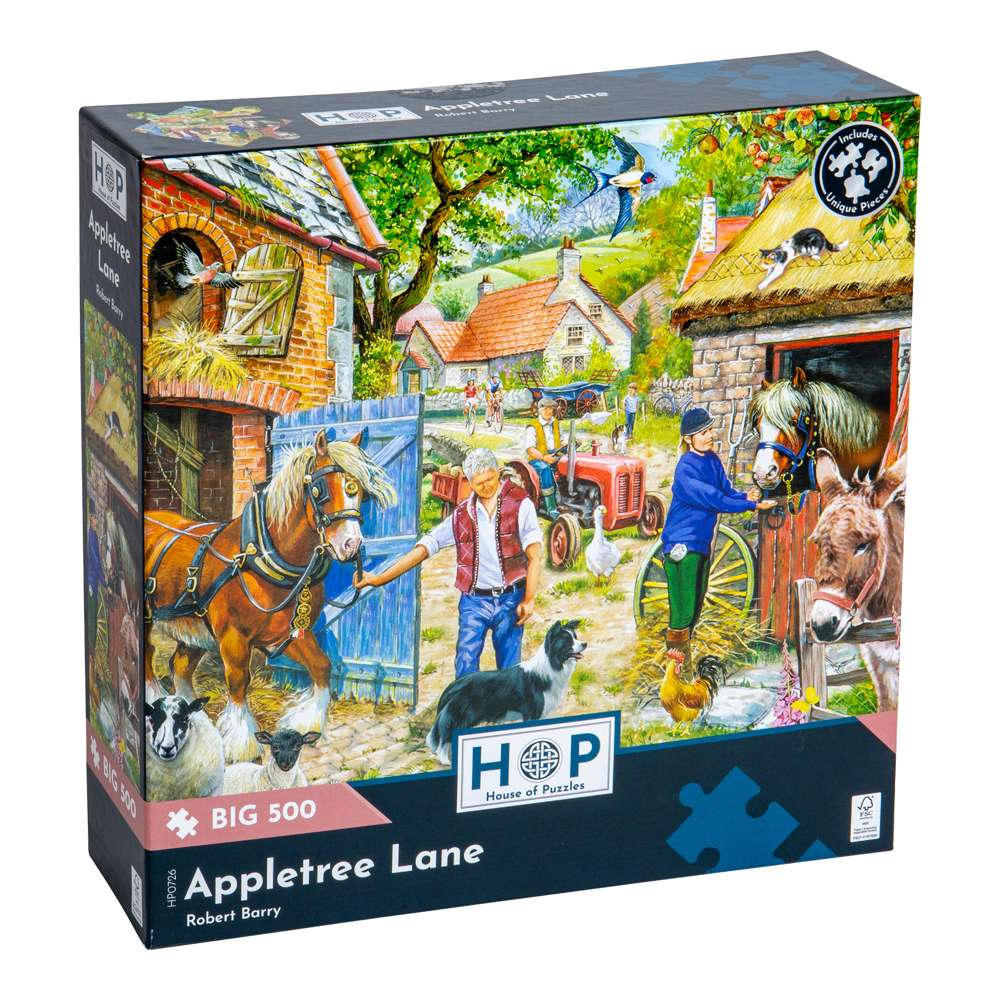 House of Puzzles - Appletree Lane - XL Pieces - 500 Piece Jigsaw Puzzle